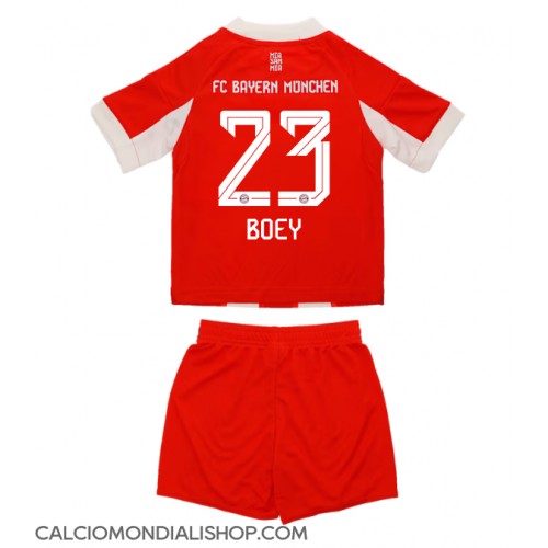 Maglie da calcio Bayern Munich Sacha Boey #23 Prima Maglia Bambino 2025-26 Manica Corta (+ Pantaloni corti)